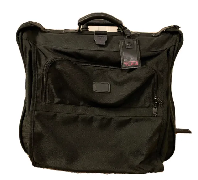 TUMI Black Nylon Bi-Fold Wheeled Garment Bag 21” x 21”