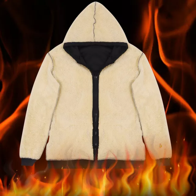 Hoodie for Men Heavyweight Fleece Sweatshirt-Full Zip Up Thick Sherpa Lined Warm