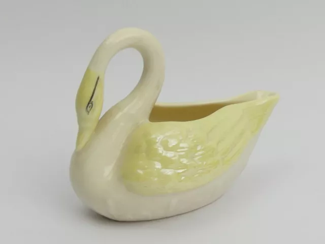 A Lovely Belleek Irish Lustre Porcelain Swan Vase