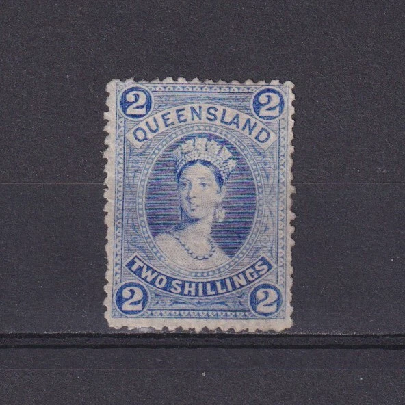 QUEENSLAND AUSTRALIA 1882, SG# 152, CV £300, 2s bright blue, NG