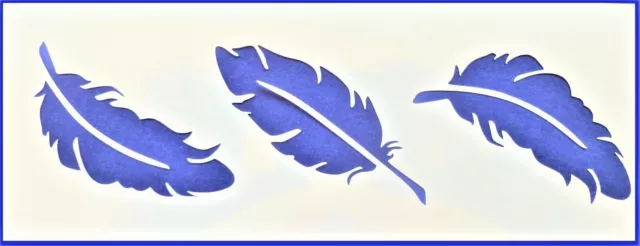 Flexible Stencil *FEATHERS* Bird Feather Card Making - 8cm x 21cm - 190micron