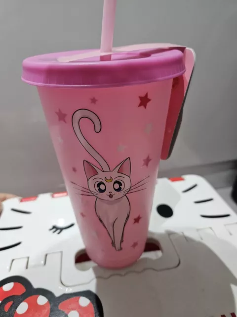 Sailormoon Cup mit Strohhalm (Primark) Brandneu 2