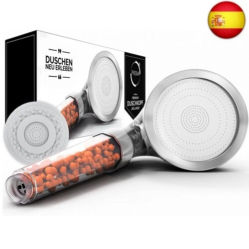 Alcachofa de ducha con efecto lluvia, ahorro de agua para mayor presión de