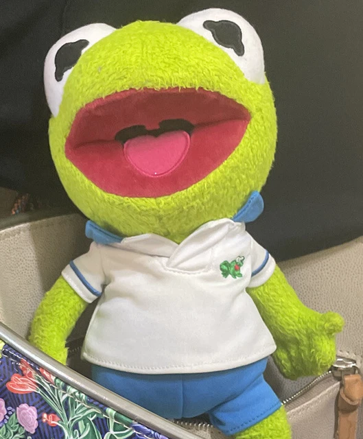 Baby Kermit the Frog Jim Henson's Muppet Babies Beanbag Plush 12" Disney Store