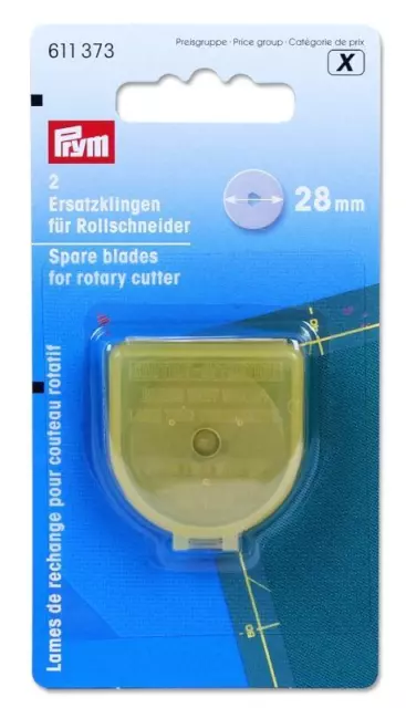 Prym 2 Ersatzklingen für Rollschneider Mini (28 mm), Prym-Nr. 611 372