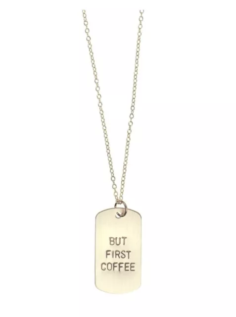 Nashelle Identity Dog Tag Necklace- Gold