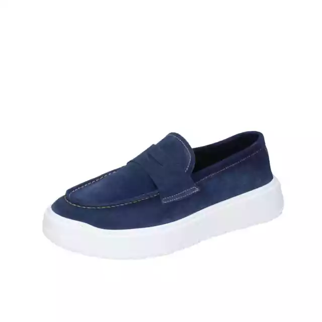 CHAUSSURES HOMMES FRATELLI ROSSETTI 39 Ue Mocassins Bleu en Daim