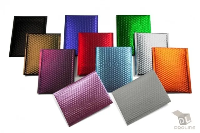 Any Size Color MATTE METALLIC Poly Bubble Mailers Mailing Padded Envelopes