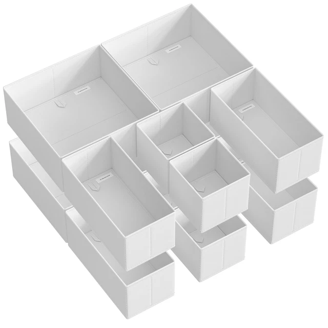 Set Di 6 Scatole Organizzative MAURY'S Per Armadio E Sottoletto - Design Legno, 50x39x24 Cm