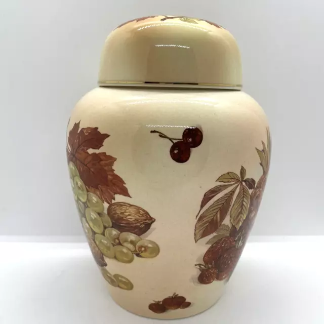 Royal Worcester Palissy Royale Collection Obst Ingwer Glas Urne Vase Topf Ornament 2