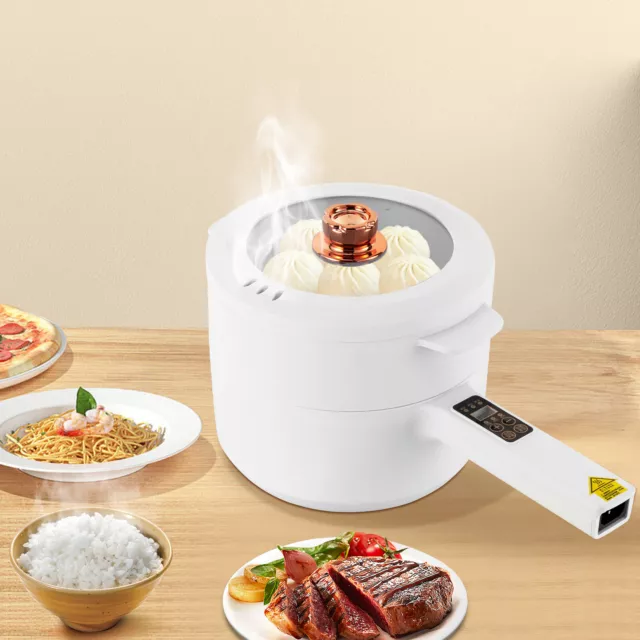 LP LIVING PLUS Electric Rice Cooker, Non stick, One Touch Button, with  Steamer Tray, Measuring Cup and Rice Spoon (1.2L)