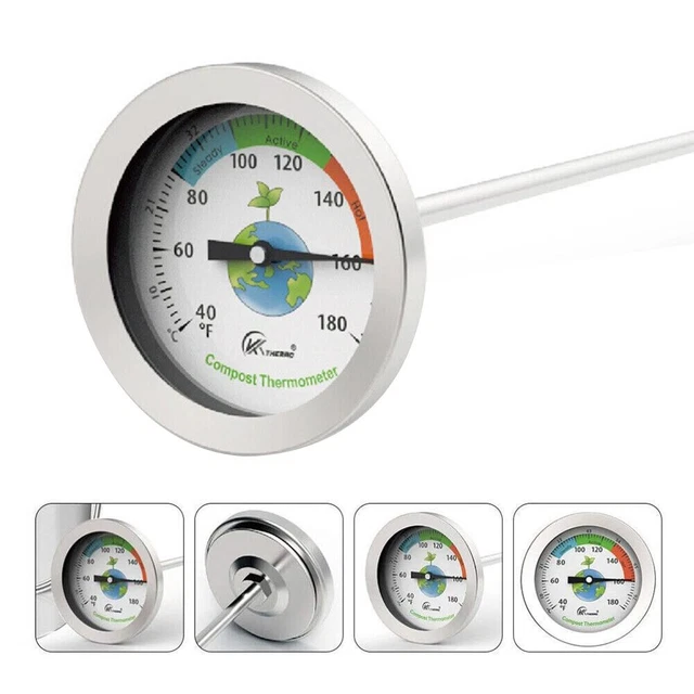 Termometro Per Compost – Termometro Per Compost In Acciaio Inox Per Casa E Cortile, Diametro 50 - 12
