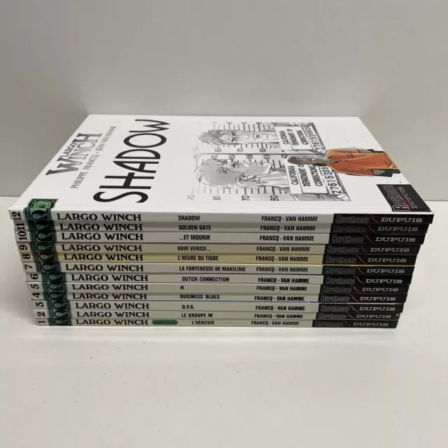 Lot 12 BD Largo Winch Tomes 1 à 12 - Repérages Dupuis - Tous EO Sauf T.1 Et T.2