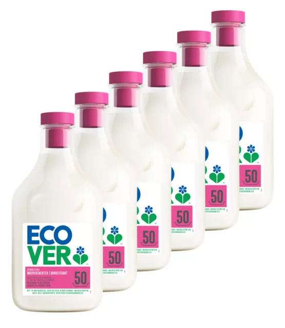 6 x ECOVER Fürsorgliches Weichspüler Apfelblüte & Mandel 1.5L 300 WL