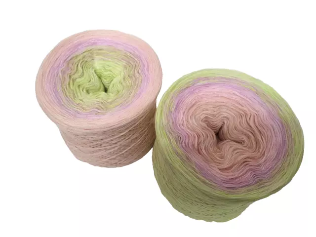 2 Bobbel TVU Farbverlaufsgarn 1560 m Lauflänge ♥ soft colors ♥ 6.- € / 100 Gramm