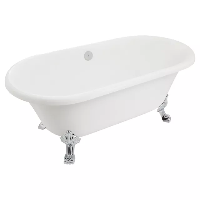 Colonial Clawfoot Chrome Feet 1522 x775 Freestanding Acrylic Bath Tub JBTC2152.C 2