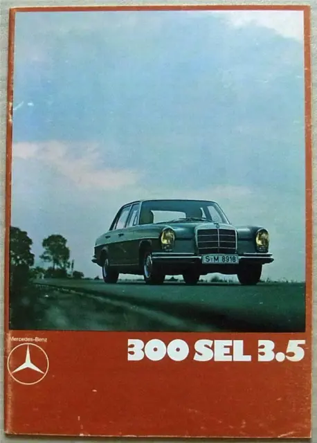 MERCEDES BENZ 300 SEL 3.5 Car Sales Brochure Dec 1970 #WZ1318/03/02/1270