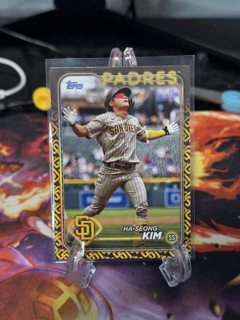 HASEONG KIM 2024 Topps Series 1 127 Team Color Logo SP San Diego