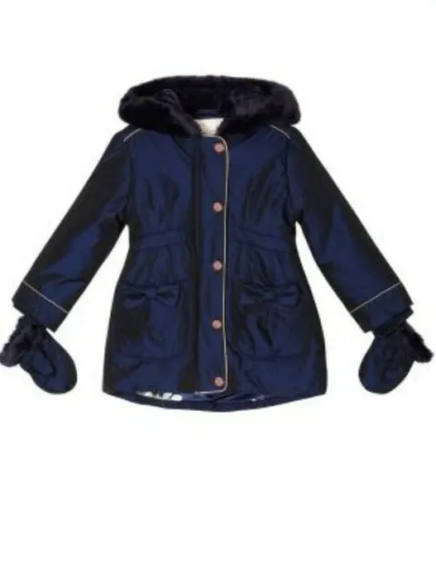 Ted Baker cappotto/giacca imbottita blu navy per ragazze. 12-18 mesi. Designer