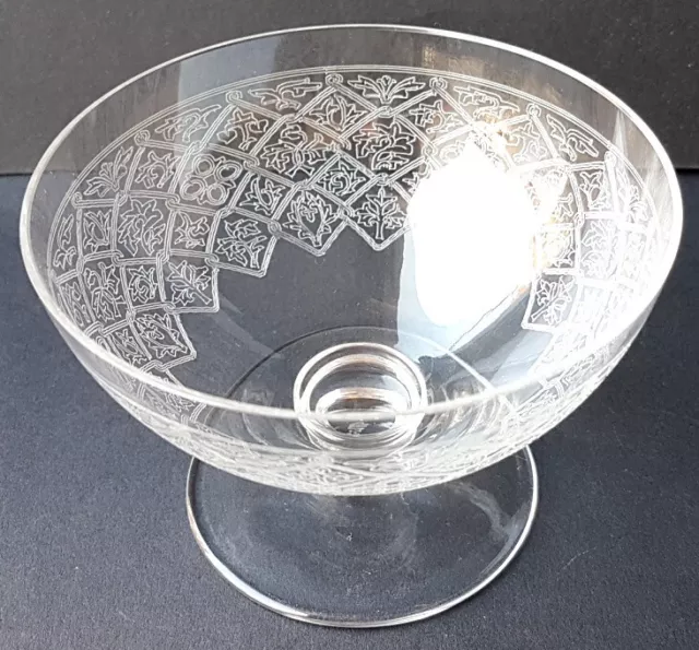 1. De 2. Moser Verre Cocktail- Coquille Gravure Décoration Signé Um 1900 K298