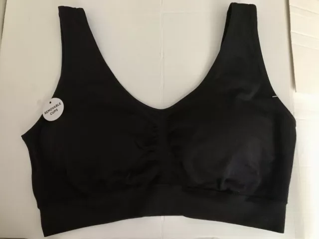 Jockey Womens Bra/Bralette Wireless Removable Cups Black 61683 Size L - NWT