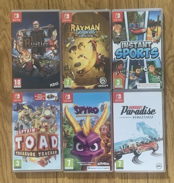6 X Empty Nintendo Switch Game Cases - NO GAMES box boxes bundle job lot