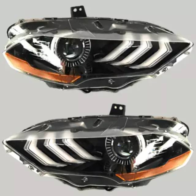 For Ford Mustang Left & right 2pcs Front LED Headlights 2018-2021