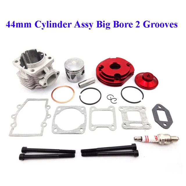 44mm Big Bore Kit Cylinder Assy Shaft Piston For 47cc 49cc  Mini Dirt Kids ATV