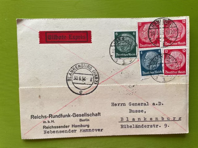 Postkarte - Reichs-Rundfunk-Gesellschaft Hamburg - General a.D. Busse - AK534