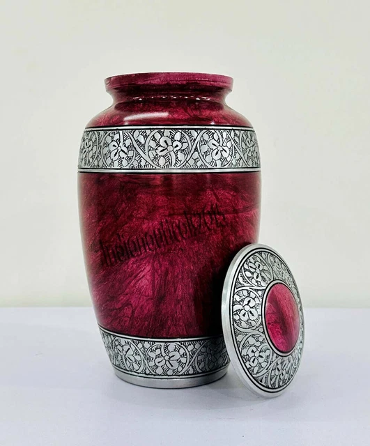 Cremation Urn for Adult-Red Urn for Human Ashes-Funeral Urn for your loved ones