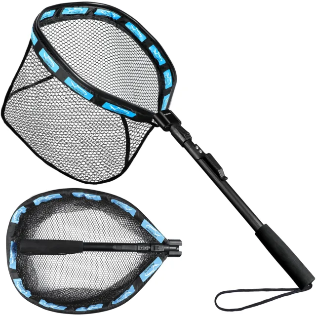PLUSINNO FLOATING FISHING Net Rubber Coated Fish net for Easy Catch and  Relea $36.00 - PicClick