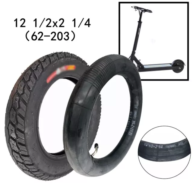 12 1/2x2 1/4 Tyre 32 X 32 X 5.2cm Black E-Bike Inner Tube+Tire - Thicken Nice