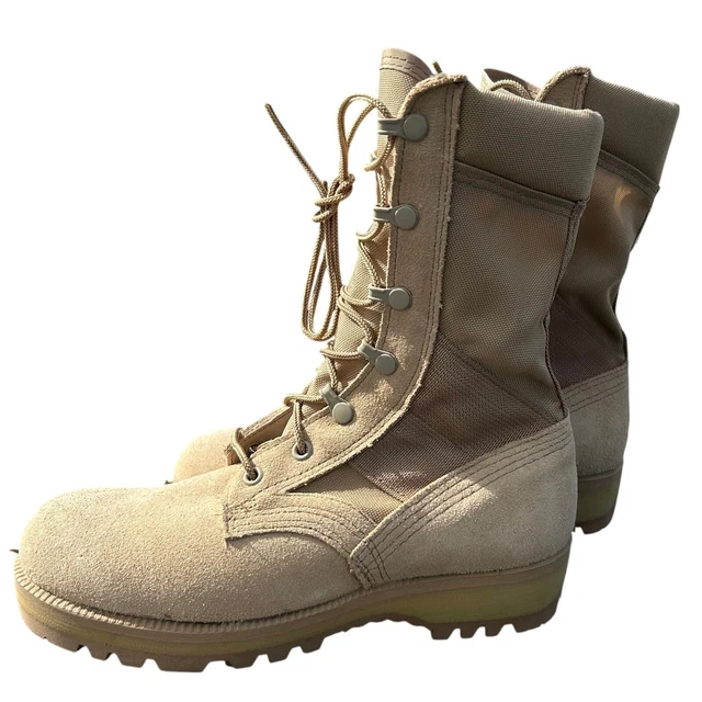 NEW US MILITARY Issue Desert Combat Boots 5R Vibram Sole Hot Weather ...
