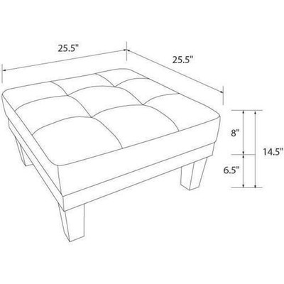 Better Homes and Gardens Porter Rectangular Ottoman, Gray Linen 12