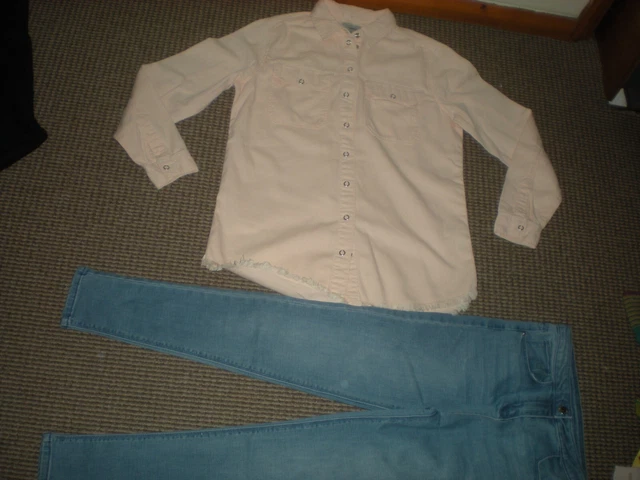 Pacchetto abiti ragazze età 13-14 anni dungarees jeans top gonna Zara Topshop NewLoo 3