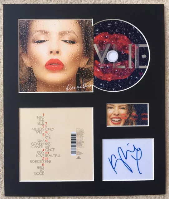 KYLIE MINOGUE - Signed Autographed - KISS ME ONCE - Album Display