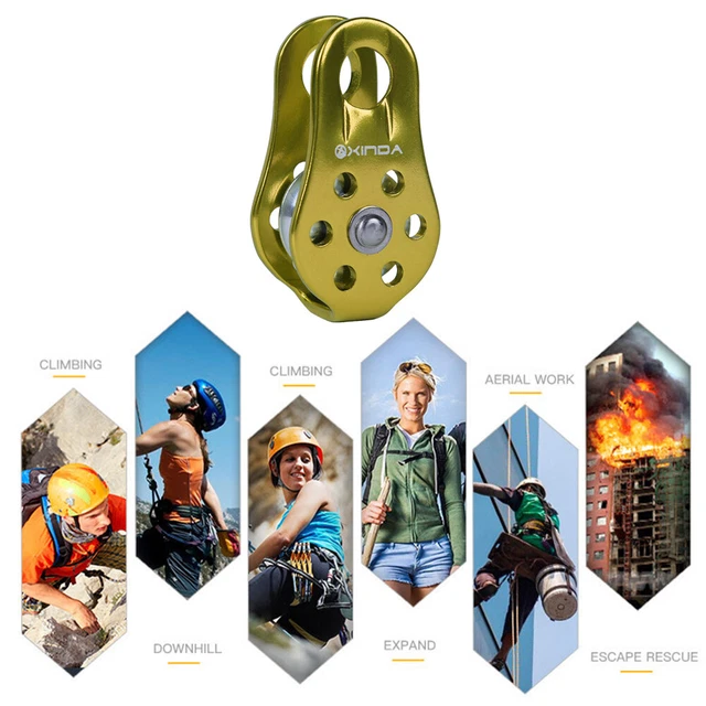 QINGCHU rope roller deflection roller 20 kN - climbing roller aluminum outer bearing lifting vo 3