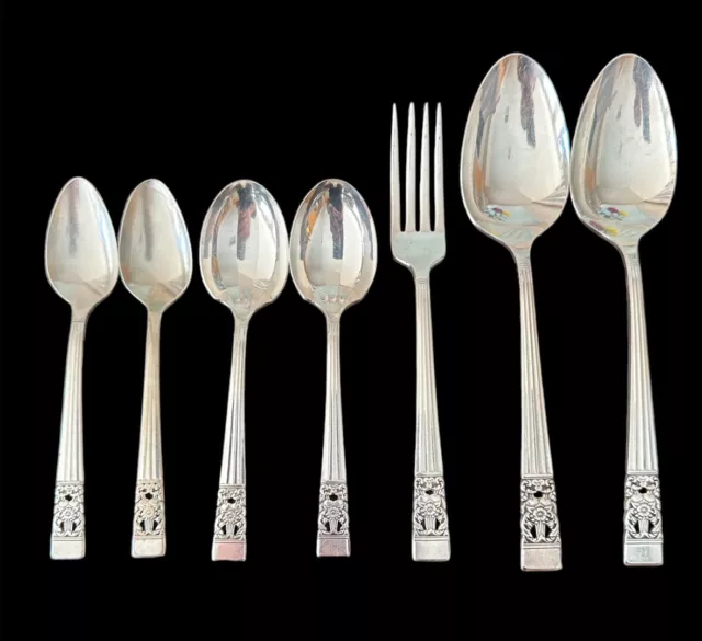 ONEIDA Coronation Community Silverplate Serving Spoons + More 7 Pcs Replacement