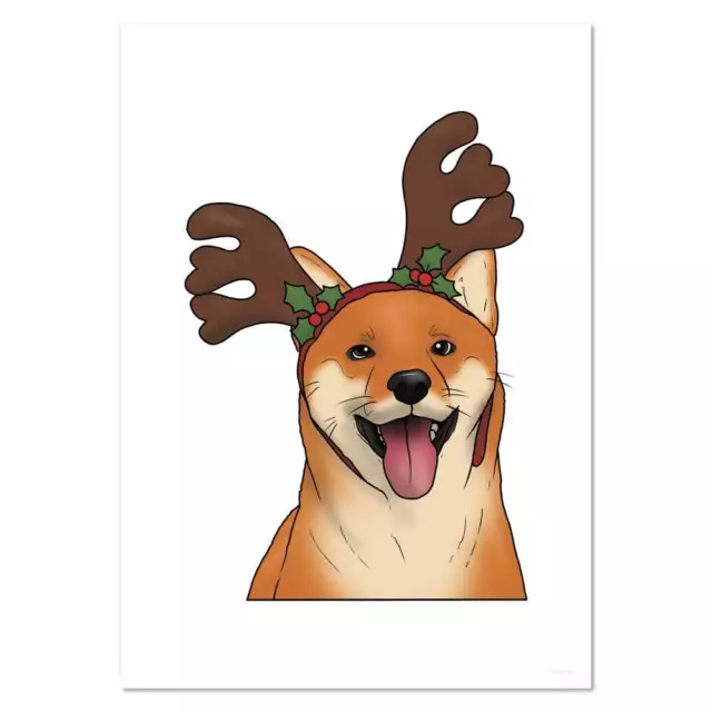 'Christmas Shiba Inu' Wall Posters / Prints (PP046381)