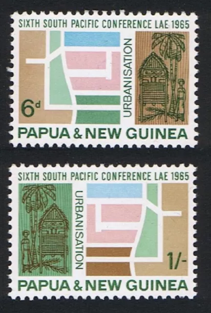 SALE Papua NG Polynesian Art Sixth South Pacific Conference 2v 1965 MNH