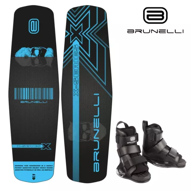 BRUNELLI Bois Flexible Pro Câble Parc Wakeboard Set 136cm Fixation L/XL