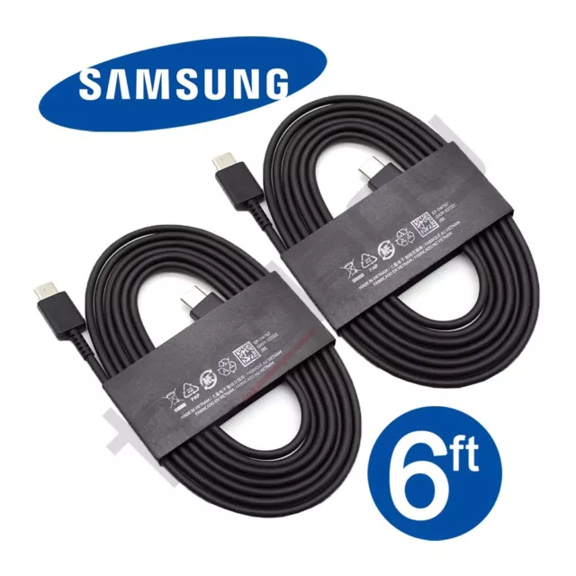 2x Original Samsung Galaxy S23 S22 S21 S20 5G USB-C 6FT Super Fast Charge Cable