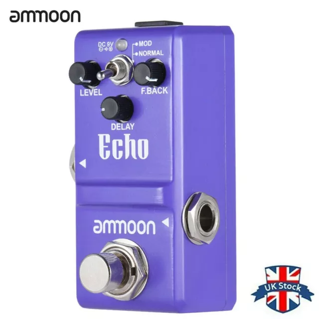ammoon Series Delay Guitar Effect Pedal True Bypass Aluminum Alloy for GUitar UK