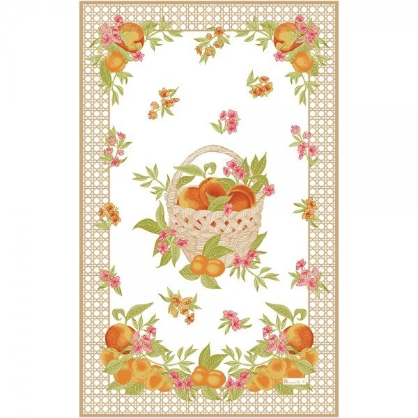 Beauville, Cesta De Verano Francesa Serigrafiada A Mano Cocina Francesa/Toalla De Té