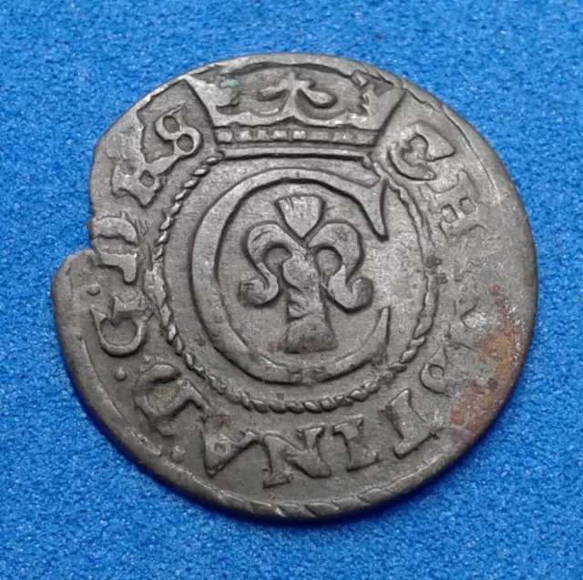 1 Solidus - Christina  1640  Swedish Livonia. Billon Coin.