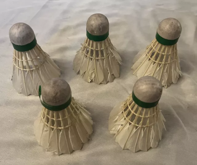 Vintage RSL shuttlecocks No 1 official Tournament- Real Feathers 1940s 🏸