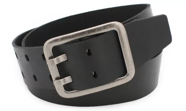 5 cm Büffelleder Gürtel echtes Leder schwarz braun Jeansgürtel Belt Vascavi Mode