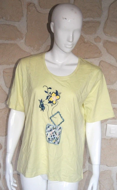 Tee-shirt Rouge Brodé Griffon Taille 48 - Neuf Avec étiquettes (prix D'origine 47,95€) - Fabriqué En France