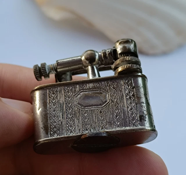 Briquet Ancien à Essence Type Clodion Morgan - Parfait Look Vintage - Occasion