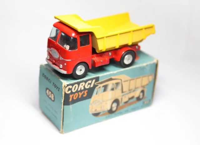 Corgi 458 ERF Model 64G Earth Dumper In Original Box - Good Vintage 1960s